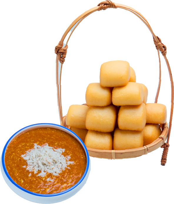 DEEP FRIED MANTOU W/ CHILLI CRAB SAUCE  <br> Perfect for sharing