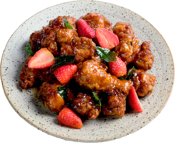 STRAWBERRY CHICKEN  <br>Especially popular with younger guests